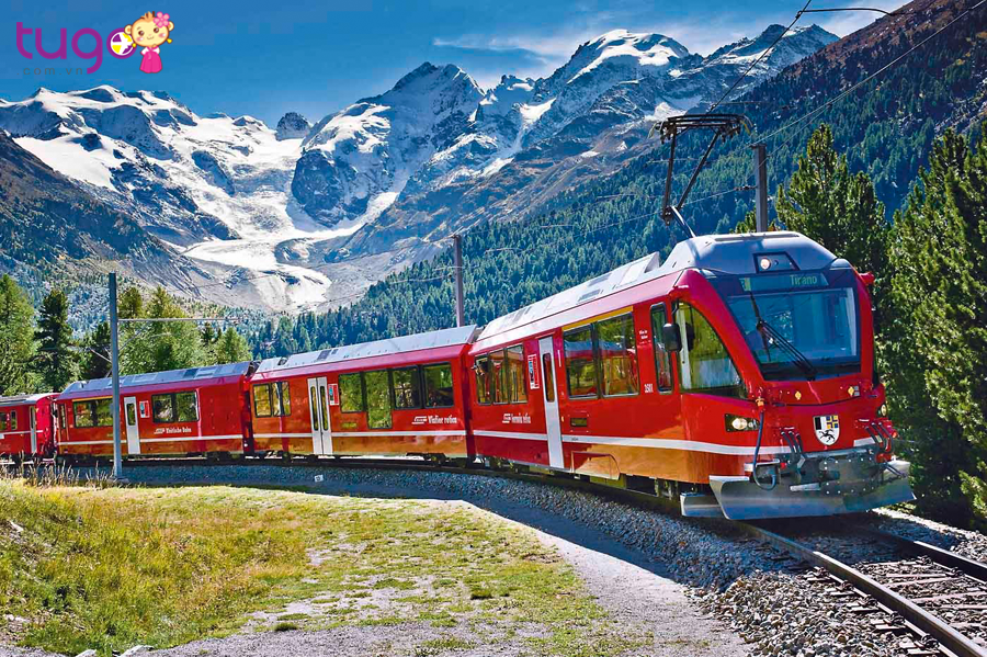 Bạn có thể chọn tàu hỏa làm phương tiện di chuyển khi đến Thụy Sĩ
