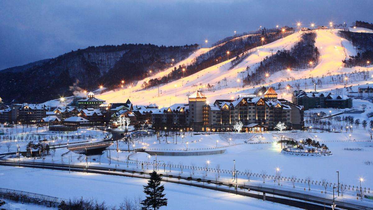 Có rất nhiều khu trượt tuyết dành cho người mới tập chơi lần đầu ở Seoul