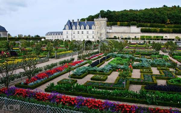 Địa điểm nổi bật nhất lâu đài Villandry là khu vườn Phục Hưng với vườn hoa và vườn rau