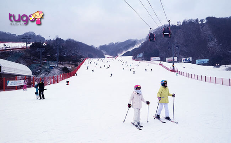 Công viên Vivaldi có nhiều khu vực trượt tuyết dành cho cả người chơi mới bắt đầu lẫn người trượt tuyết chuyên nghiệp