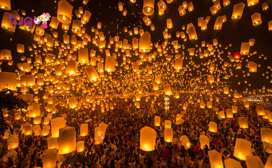 Hàng ngàn chiếc đèn lồng rực rỡ, thắp sáng cả bầu trời đêm tại lễ hội thả đèn lồng ở Đài Loan