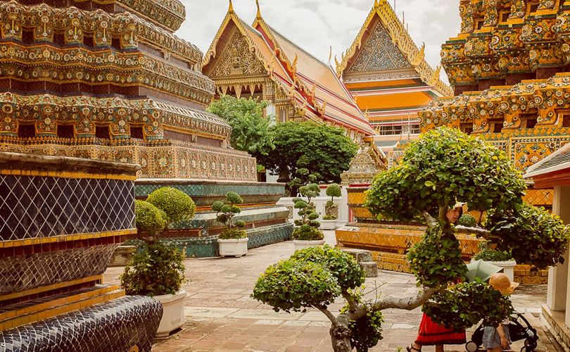 Kiến trúc đẹp mắt ở ngôi chùa Wat Pho nổi tiếng