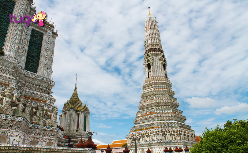 Kiến trúc độc đáo và đẹp mắt ở chùa Wat Arun