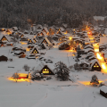 Ngôi làng cổ được bao phủ trong tuyết trắng mỗi khi mùa đông về