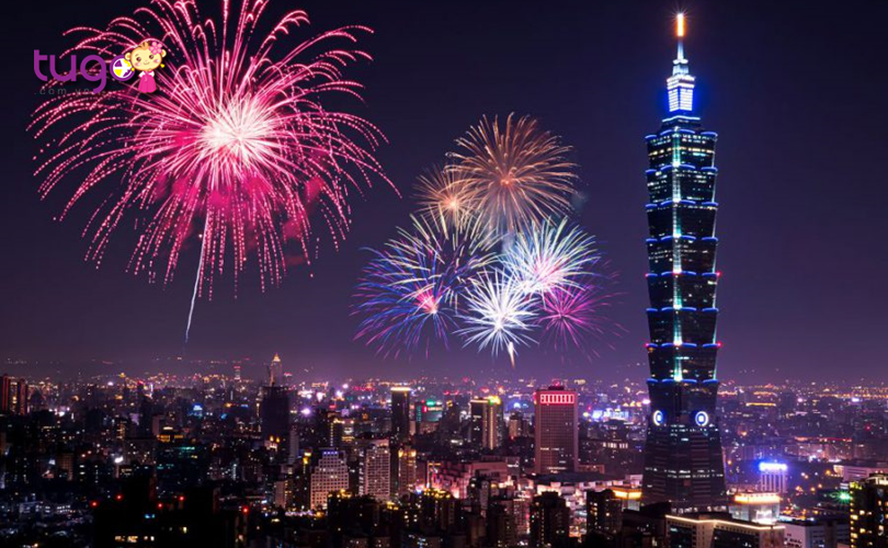 Những màn bắn pháo hoa lung linh vào ngày năm mới ở Đài Loan