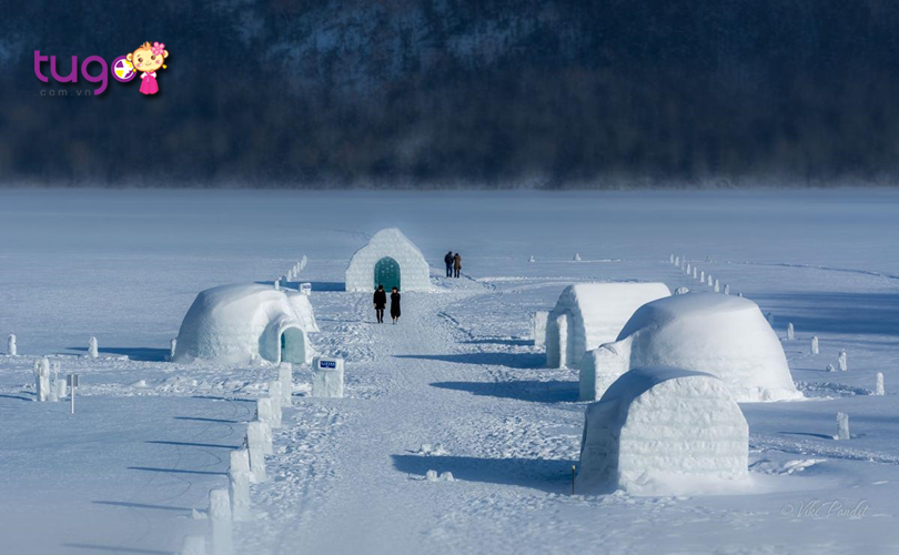 Những ngôi nhà bằng…”băng” vô cùng độc đáo ở khu vực hồ Shikaribetsu