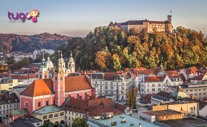 Thành phố Ljubljana, một trong những điểm đến hàng đầu cho du khách trong mùa xuân