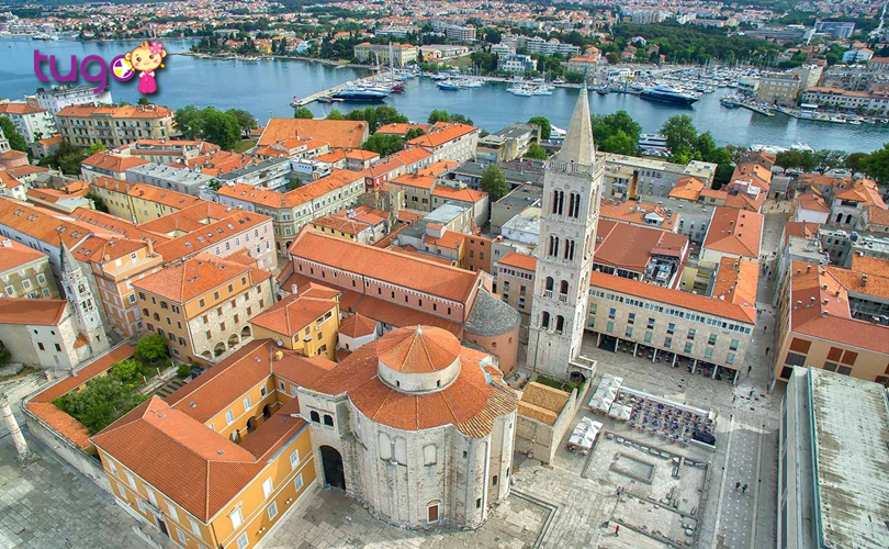 Thị trấn cổ Zadar, nơi có vô số những tòa nhà với kiến trúc đẹp mắt